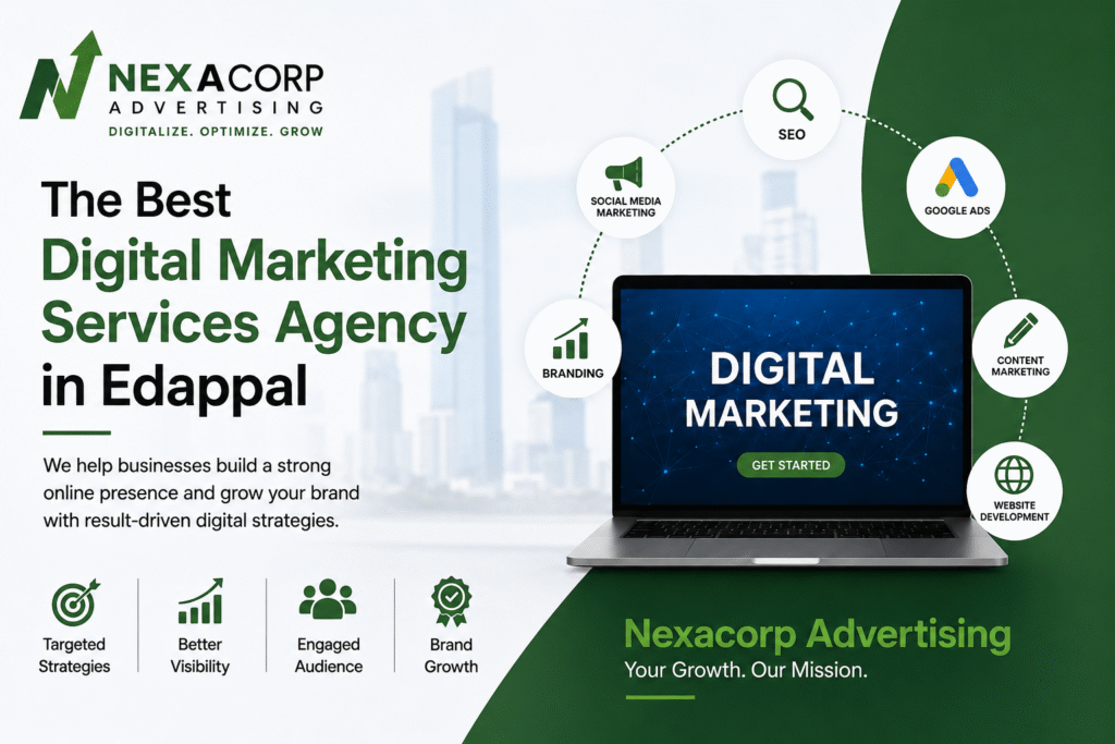 The Best Digital Marketing Services Agency in Edappal | How Nexacorp Advertising Helps Businesses Build a Strong Online Presence